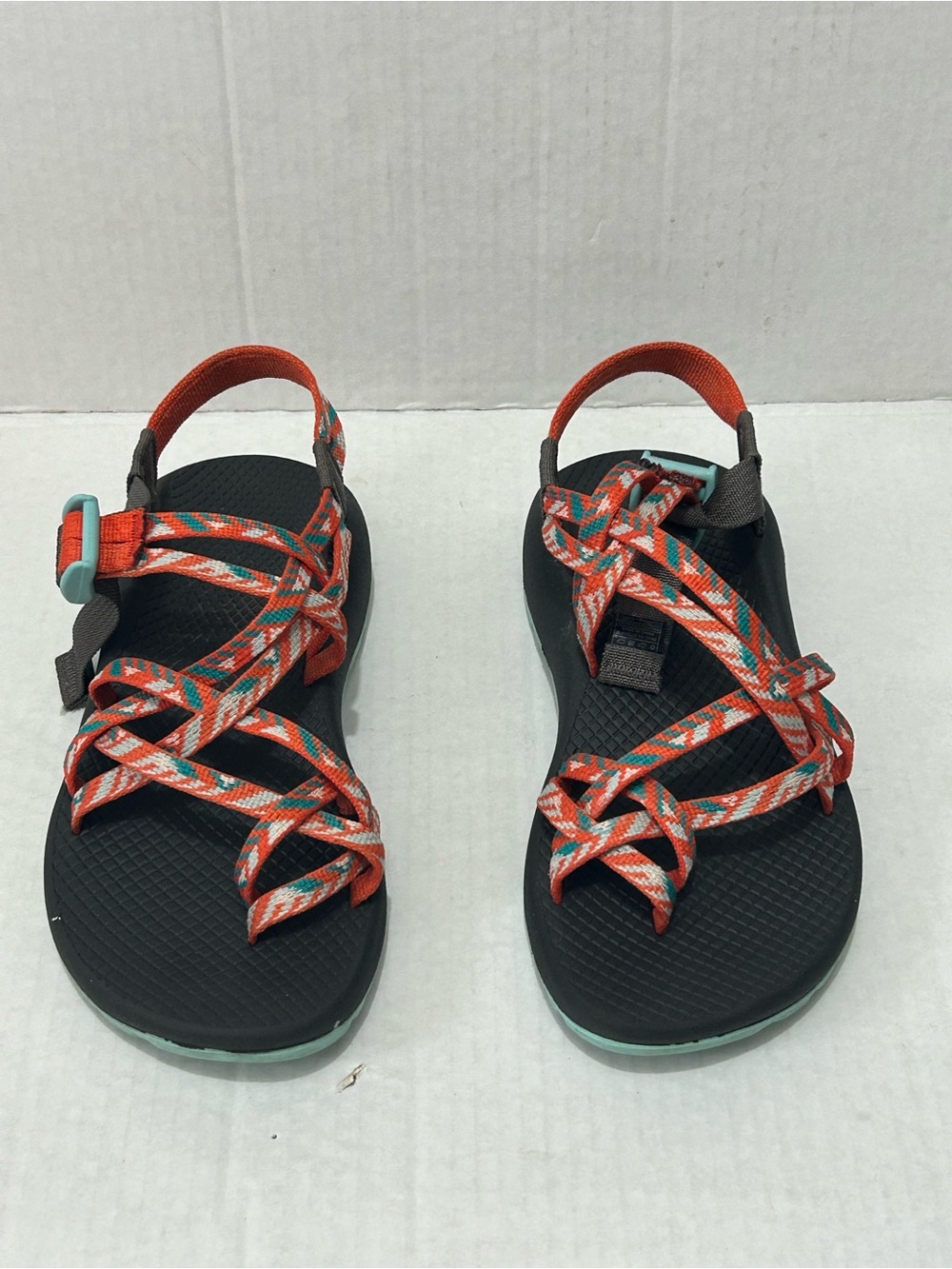 Chaco Womens Z Cloud X2
Sandals Orange Aqua Hiking
Outdoor Shoes Size 7